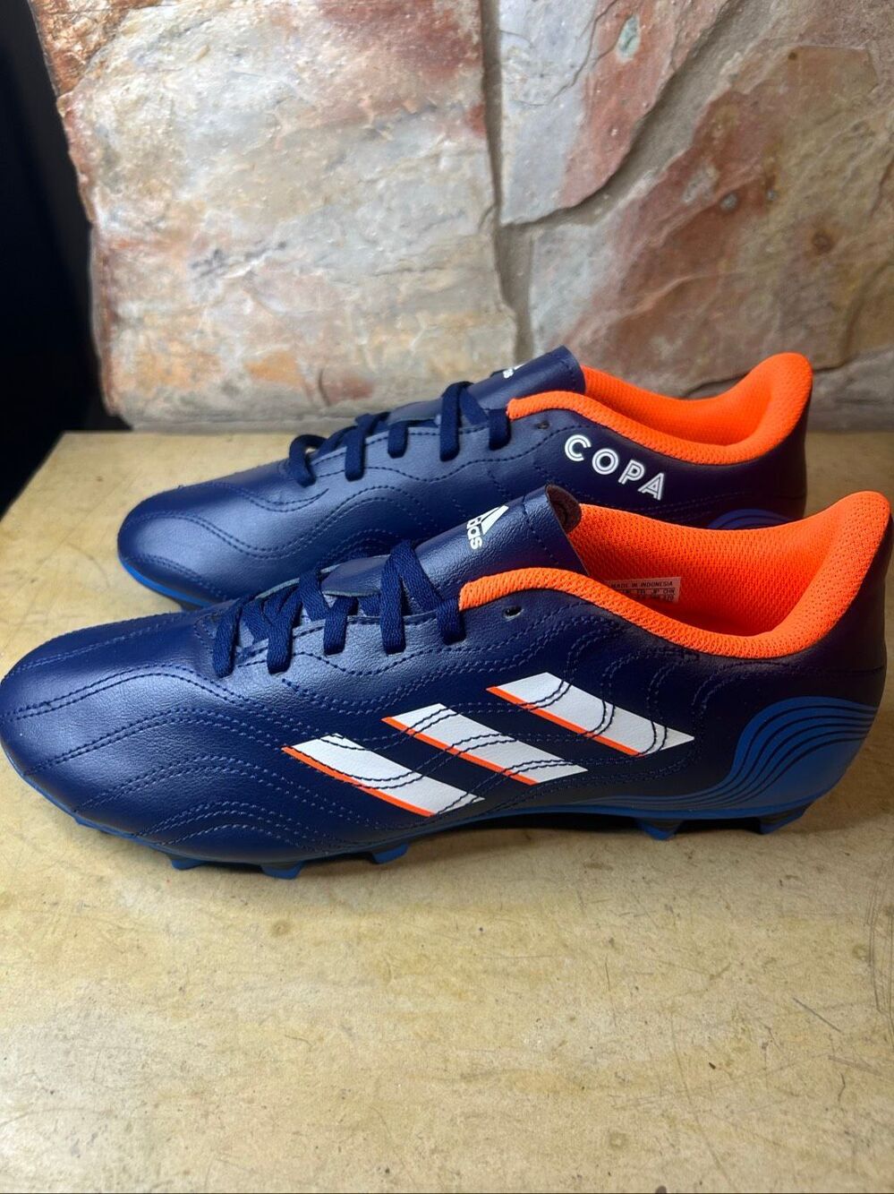 Adidas Copa Sense 4 Flexible Ground Soccer Cleats Navy Blue Orange Men's Size 10 - Picture 5 of 8